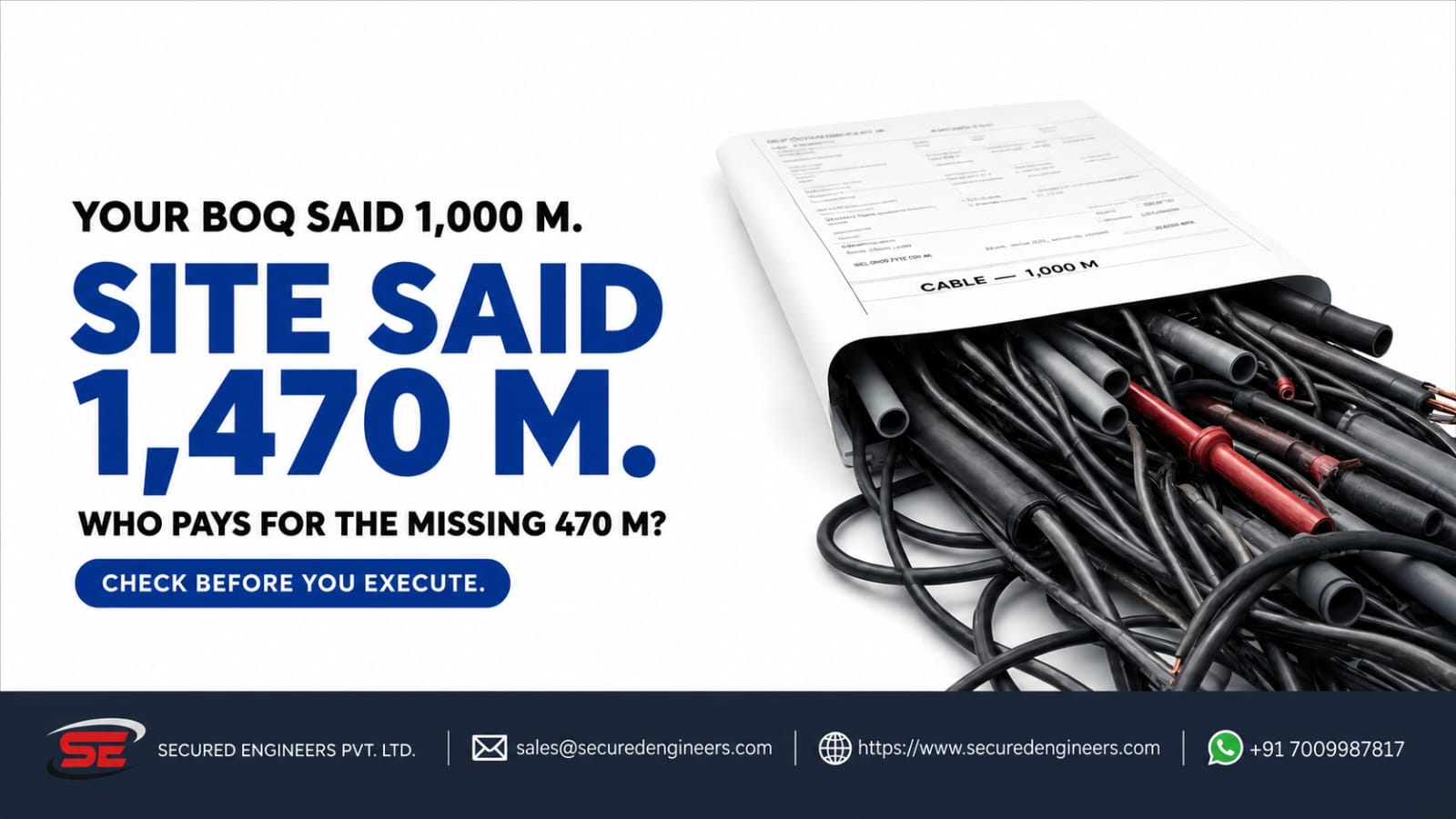 Your BOQ Said 1,000 M. Site Said 1,470 M. Who Pays for the Missing 470 M?